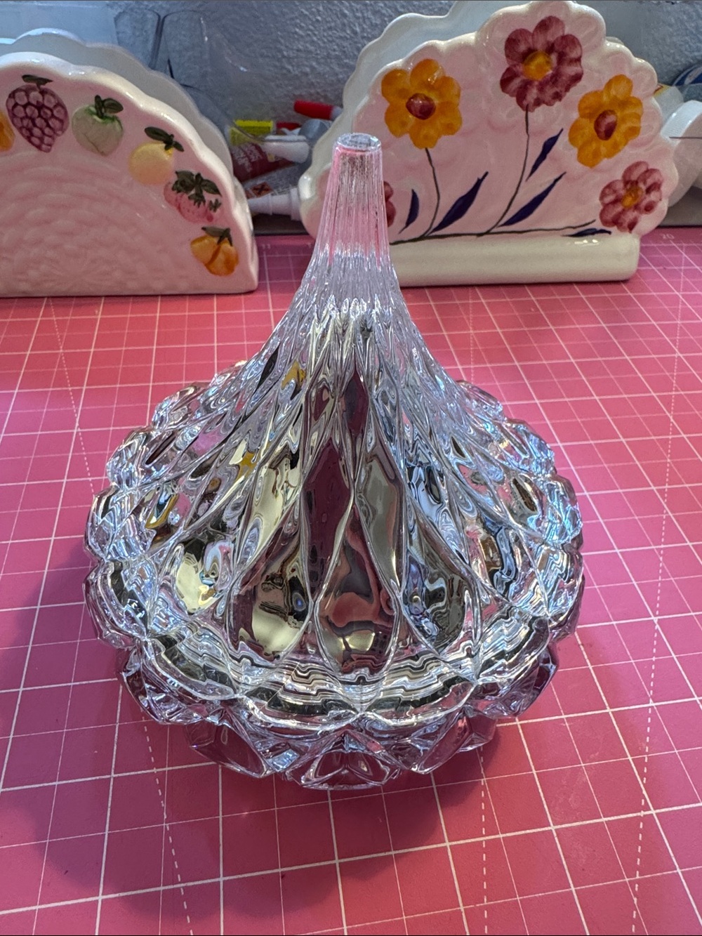 Hershey Vintage Scalloped Silver-Tone Covered Dish Pair